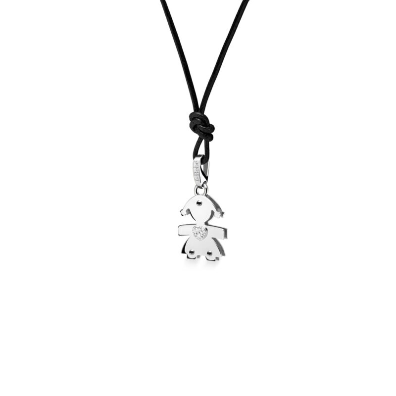 Ciondolo  I Diamantini Bimba Oro bianco