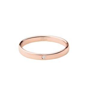 Fede in oro rosa con diamante