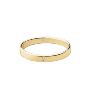 Fede Polello oro giallo con diamante