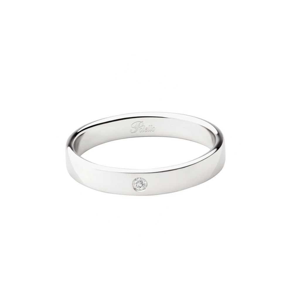 Fede Lampo d'Amore in oro bianco e diamante