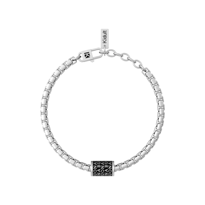 Bracciale in acciaio da uomo porta fortuna