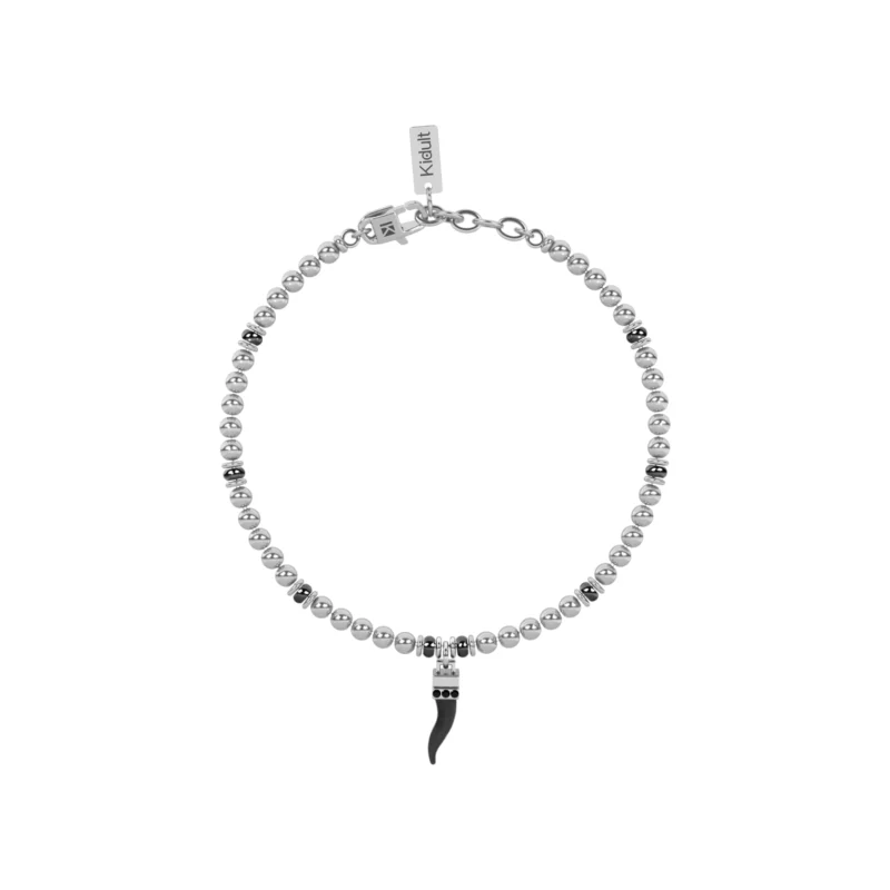 Bracciale uomo con cornetto portafortuna