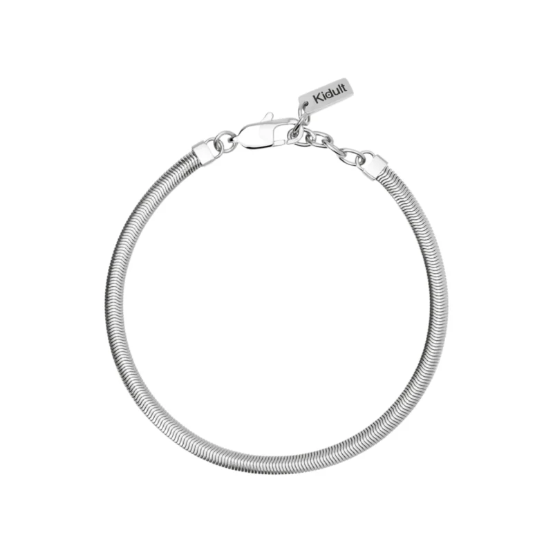 Bracciale in acciaio con catena snake