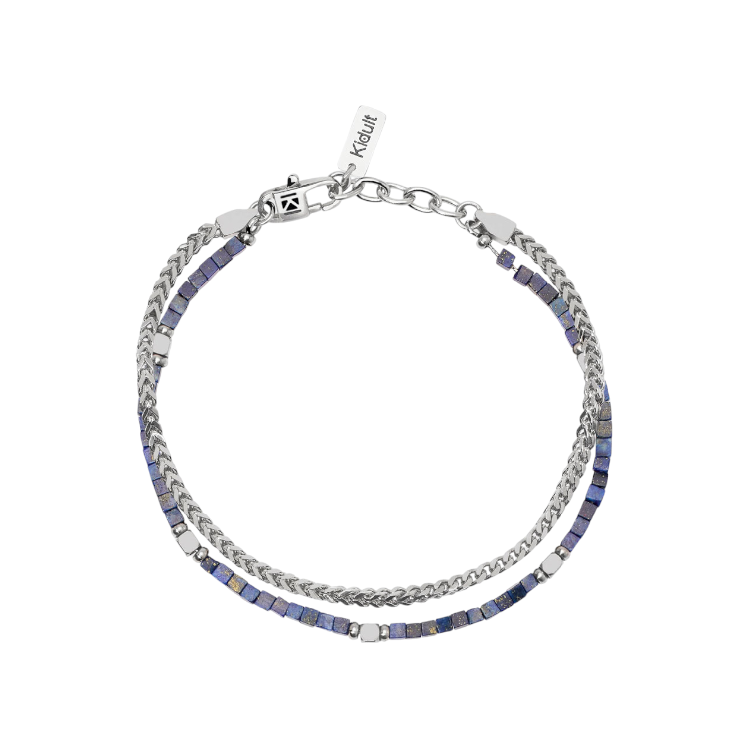 Bracciale con catena franco sodalite blu striata