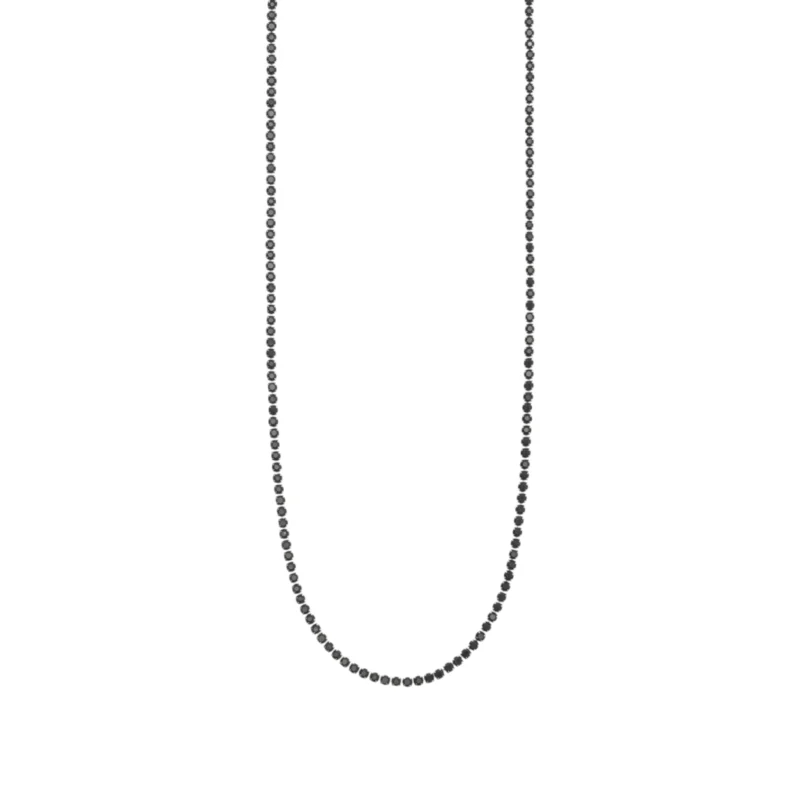 Collana tennis con cristalli neri