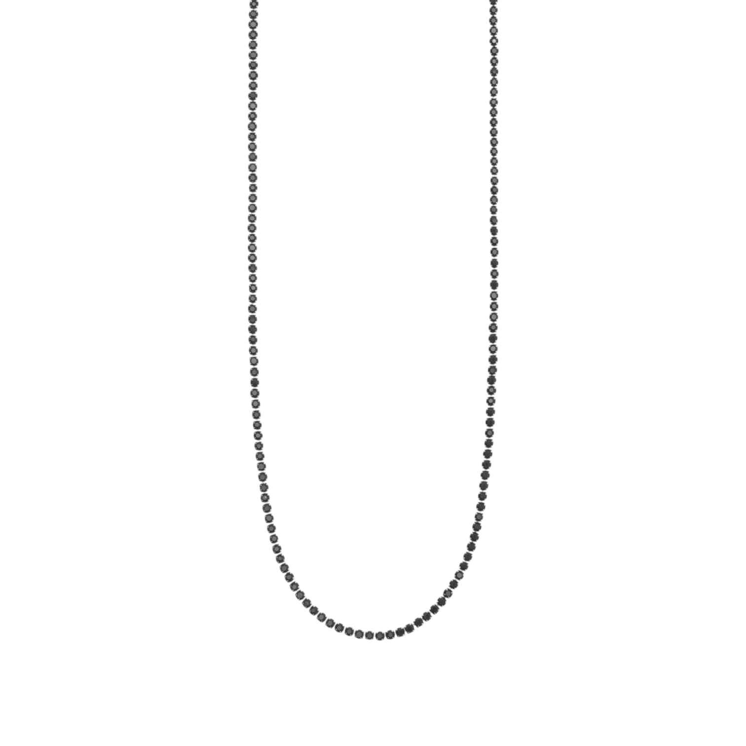 Collana tennis con cristalli neri