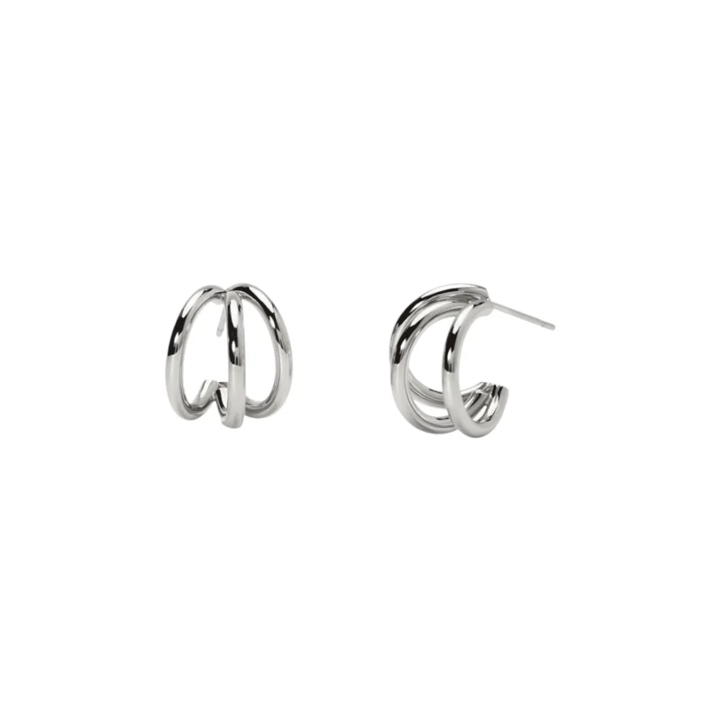 Orecchini in acciaio a semicerchio